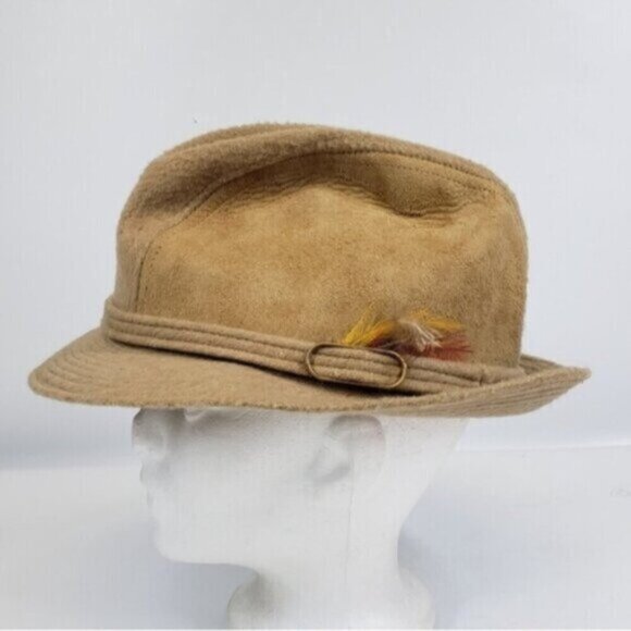 Biltmore Canada Wool Camel Hair Fedora Vintage 7 1/4 - Picture 3 of 13